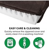 image:imageFurhaven Orthopedic Dog Bed for Large Dogs w Removable Bolsters amp Washable Cover For Dogs Up to 95 lbs  Plush amp Suede Sofa  Almondine JumboXLCoffee