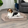 image:imageFurhaven Orthopedic Dog Bed for Large Dogs w Removable Bolsters amp Washable Cover For Dogs Up to 95 lbs  Plush amp Suede Sofa  Almondine JumboXLCream