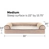 image:imageFurhaven Orthopedic Dog Bed for Large Dogs w Removable Bolsters amp Washable Cover For Dogs Up to 95 lbs  Plush amp Suede Sofa  Almondine JumboXLCream