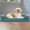 image:imageFurhaven Orthopedic Dog Bed for Large Dogs w Removable Bolsters amp Washable Cover For Dogs Up to 95 lbs  Plush amp Suede Sofa  Almondine JumboXLDeep Pool