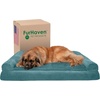 image:imageFurhaven Orthopedic Dog Bed for Large Dogs w Removable Bolsters amp Washable Cover For Dogs Up to 95 lbs  Plush amp Suede Sofa  Almondine JumboXLDeep Pool