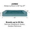 image:imageFurhaven Orthopedic Dog Bed for Large Dogs w Removable Bolsters amp Washable Cover For Dogs Up to 95 lbs  Plush amp Suede Sofa  Almondine JumboXLDeep Pool