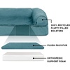 image:imageFurhaven Orthopedic Dog Bed for Large Dogs w Removable Bolsters amp Washable Cover For Dogs Up to 95 lbs  Plush amp Suede Sofa  Almondine JumboXLDeep Pool