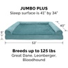 image:imageFurhaven Orthopedic Dog Bed for Large Dogs w Removable Bolsters amp Washable Cover For Dogs Up to 95 lbs  Plush amp Suede Sofa  Almondine JumboXLDeep Pool