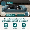 image:imageFurhaven Orthopedic Dog Bed for Large Dogs w Removable Bolsters amp Washable Cover For Dogs Up to 95 lbs  Plush amp Suede Sofa  Almondine JumboXLDeep Pool