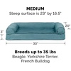 image:imageFurhaven Orthopedic Dog Bed for Large Dogs w Removable Bolsters amp Washable Cover For Dogs Up to 95 lbs  Plush amp Suede Sofa  Almondine JumboXLDeep Pool