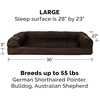 image:imageFurhaven Orthopedic Dog Bed for Large Dogs w Removable Bolsters amp Washable Cover For Dogs Up to 95 lbs  Plush amp Suede Sofa  Almondine JumboXLEspresso