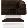 image:imageFurhaven Orthopedic Dog Bed for Large Dogs w Removable Bolsters amp Washable Cover For Dogs Up to 95 lbs  Plush amp Suede Sofa  Almondine JumboXLEspresso