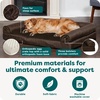 image:imageFurhaven Orthopedic Dog Bed for Large Dogs w Removable Bolsters amp Washable Cover For Dogs Up to 95 lbs  Plush amp Suede Sofa  Almondine JumboXLEspresso