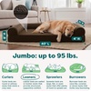 image:imageFurhaven Orthopedic Dog Bed for Large Dogs w Removable Bolsters amp Washable Cover For Dogs Up to 95 lbs  Plush amp Suede Sofa  Almondine JumboXLEspresso