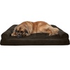 image:imageFurhaven Orthopedic Dog Bed for Large Dogs w Removable Bolsters amp Washable Cover For Dogs Up to 95 lbs  Plush amp Suede Sofa  Almondine JumboXLEspresso