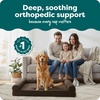 image:imageFurhaven Orthopedic Dog Bed for Large Dogs w Removable Bolsters amp Washable Cover For Dogs Up to 95 lbs  Plush amp Suede Sofa  Almondine JumboXLEspresso