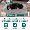image:imageFurhaven Orthopedic Dog Bed for Large Dogs w Removable Bolsters amp Washable Cover For Dogs Up to 95 lbs  Plush amp Suede Sofa  Almondine JumboXLGray