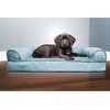 image:imageFurhaven Orthopedic Dog Bed for Large Dogs w Removable Bolsters amp Washable Cover For Dogs Up to 95 lbs  Plush amp Suede Sofa  Almondine JumboXLGray