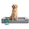 image:imageFurhaven Orthopedic Dog Bed for Large Dogs w Removable Bolsters amp Washable Cover For Dogs Up to 95 lbs  Plush amp Suede Sofa  Almondine JumboXLGray