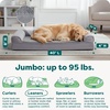 image:imageFurhaven Orthopedic Dog Bed for Large Dogs w Removable Bolsters amp Washable Cover For Dogs Up to 95 lbs  Plush amp Suede Sofa  Almondine JumboXLGray