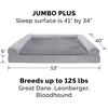 image:imageFurhaven Orthopedic Dog Bed for Large Dogs w Removable Bolsters amp Washable Cover For Dogs Up to 95 lbs  Plush amp Suede Sofa  Almondine JumboXLGray