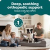 image:imageFurhaven Orthopedic Dog Bed for Large Dogs w Removable Bolsters amp Washable Cover For Dogs Up to 95 lbs  Plush amp Suede Sofa  Almondine JumboXLGray