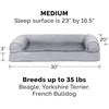 image:imageFurhaven Orthopedic Dog Bed for Large Dogs w Removable Bolsters amp Washable Cover For Dogs Up to 95 lbs  Plush amp Suede Sofa  Almondine JumboXLGray