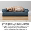 image:imageFurhaven Orthopedic Dog Bed for Large Dogs w Removable Bolsters amp Washable Cover For Dogs Up to 95 lbs  Plush amp Suede Sofa  Almondine JumboXLOrion Blue
