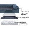 image:imageFurhaven Orthopedic Dog Bed for Large Dogs w Removable Bolsters amp Washable Cover For Dogs Up to 95 lbs  Plush amp Suede Sofa  Almondine JumboXLOrion Blue