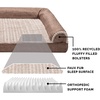 image:imageFurhaven Orthopedic Dog Bed for Large Dogs w Removable Bolsters amp Washable Cover For Dogs Up to 95 lbs  Plush amp Suede Sofa  Almondine JumboXLWoodsmoke
