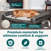 image:imageFurhaven Orthopedic Dog Bed for Large Dogs w Removable Bolsters amp Washable Cover For Dogs Up to 95 lbs  Plush amp Suede Sofa  Almondine JumboXLWoodsmoke