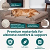 image:imageFurhaven Orthopedic Dog Bed for Large Dogs w Removable Bolsters amp Washable Cover For Dogs Up to 95 lbs  Plush amp Suede Sofa  Almondine JumboXLWoodsmoke