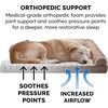image:imageFurhaven Orthopedic Dog Bed for Large Dogs w Removable Bolsters amp Washable Cover For Dogs Up to 95 lbs  Plush amp Suede Sofa  Almondine JumboXLWoodsmoke