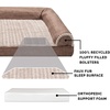 image:imageFurhaven Orthopedic Dog Bed for Large Dogs w Removable Bolsters amp Washable Cover For Dogs Up to 95 lbs  Plush amp Suede Sofa  Almondine JumboXLWoodsmoke