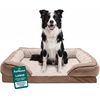 image:imageFurhaven Orthopedic Dog Bed for Large Dogs w Removable Bolsters amp Washable Cover For Dogs Up to 95 lbs  Plush amp Velvet Waves Perfect Comfort Sofa  Brownstone JumboXLBrownstone