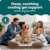 image:imageFurhaven Orthopedic Dog Bed for Large Dogs w Removable Bolsters amp Washable Cover For Dogs Up to 95 lbs  Plush amp Velvet Waves Perfect Comfort Sofa  Brownstone JumboXLBrownstone