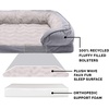 image:imageFurhaven Orthopedic Dog Bed for Large Dogs w Removable Bolsters amp Washable Cover For Dogs Up to 95 lbs  Plush amp Velvet Waves Perfect Comfort Sofa  Brownstone JumboXLGranite Gray