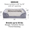 image:imageFurhaven Orthopedic Dog Bed for Large Dogs w Removable Bolsters amp Washable Cover For Dogs Up to 95 lbs  Plush amp Velvet Waves Perfect Comfort Sofa  Brownstone JumboXLGranite Gray