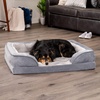 image:imageFurhaven Orthopedic Dog Bed for Large Dogs w Removable Bolsters amp Washable Cover For Dogs Up to 95 lbs  Plush amp Velvet Waves Perfect Comfort Sofa  Brownstone JumboXLGranite Gray