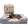 image:imageFurhaven Orthopedic Dog Bed for Large Dogs w Removable Bolsters amp Washable Cover For Dogs Up to 95 lbs  Plush amp Velvet Waves Perfect Comfort Sofa  Brownstone JumboXLGranite Gray