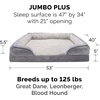 image:imageFurhaven Orthopedic Dog Bed for Large Dogs w Removable Bolsters amp Washable Cover For Dogs Up to 95 lbs  Plush amp Velvet Waves Perfect Comfort Sofa  Brownstone JumboXLGranite Gray