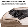 image:imageFurhaven Orthopedic Dog Bed for Large Dogs w Removable Bolsters amp Washable Cover For Dogs Up to 95 lbs  Plush amp Velvet Waves Perfect Comfort Sofa  Brownstone JumboXLBrownstone