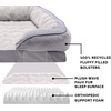 image:imageFurhaven Orthopedic Dog Bed for Large Dogs w Removable Bolsters amp Washable Cover For Dogs Up to 95 lbs  Plush amp Velvet Waves Perfect Comfort Sofa  Brownstone JumboXLGranite Gray