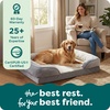 image:imageFurhaven Orthopedic Dog Bed for Large Dogs w Removable Bolsters amp Washable Cover For Dogs Up to 95 lbs  Plush amp Velvet Waves Perfect Comfort Sofa  Brownstone JumboXLBrownstone