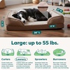 image:imageFurhaven Orthopedic Dog Bed for Large Dogs w Removable Bolsters amp Washable Cover For Dogs Up to 95 lbs  Plush amp Velvet Waves Perfect Comfort Sofa  Brownstone JumboXLBrownstone