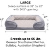 image:imageFurhaven Orthopedic Dog Bed for Large Dogs w Removable Bolsters amp Washable Cover For Dogs Up to 95 lbs  Plush amp Velvet Waves Perfect Comfort Sofa  Brownstone JumboXLGranite Gray