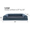image:imageFurhaven Orthopedic Dog Bed for MediumSmall Dogs w Removable Bolsters amp Washable Cover For Dogs Up to 35 lbs  Plush amp Suede Sofa  Espresso MediumSherpa  Chenille Orion Blue