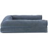 image:imageFurhaven Orthopedic Dog Bed for MediumSmall Dogs w Removable Bolsters amp Washable Cover For Dogs Up to 35 lbs  Plush amp Suede Sofa  Espresso MediumSherpa  Chenille Orion Blue