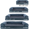 image:imageFurhaven Orthopedic Dog Bed for MediumSmall Dogs w Removable Bolsters amp Washable Cover For Dogs Up to 35 lbs  Plush amp Suede Sofa  Espresso MediumSherpa  Chenille Orion Blue