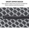 image:imageFurhaven Orthopedic Dog Bed for MediumSmall Dogs w Removable Bolsters amp Washable Cover For Dogs Up to 35 lbs  Plush amp Woven Decor Comfy Couch Sofa  Diamond Brown MediumDiamond Gray Plush  Woven Dcor