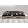 image:imageFurhaven Orthopedic Dog Bed for MediumSmall Dogs w Removable Bolsters amp Washable Cover For Dogs Up to 35 lbs  Plush amp Woven Decor Comfy Couch Sofa  Diamond Brown MediumDiamond Brown Plush  Woven Dcor