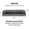 image:imageFurhaven Orthopedic Dog Bed for MediumSmall Dogs w Removable Bolsters amp Washable Cover For Dogs Up to 35 lbs  Plush amp Woven Decor Comfy Couch Sofa  Diamond Brown MediumDiamond Gray Plush  Woven Dcor