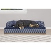 image:imageFurhaven Orthopedic Dog Bed for MediumSmall Dogs w Removable Bolsters amp Washable Cover For Dogs Up to 35 lbs  Plush amp Woven Decor Comfy Couch Sofa  Diamond Brown MediumDiamond Blue Plush  Woven Dcor