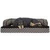 image:imageFurhaven Orthopedic Dog Bed for MediumSmall Dogs w Removable Bolsters amp Washable Cover For Dogs Up to 35 lbs  Plush amp Woven Decor Comfy Couch Sofa  Diamond Brown MediumDiamond Brown Plush  Woven Dcor